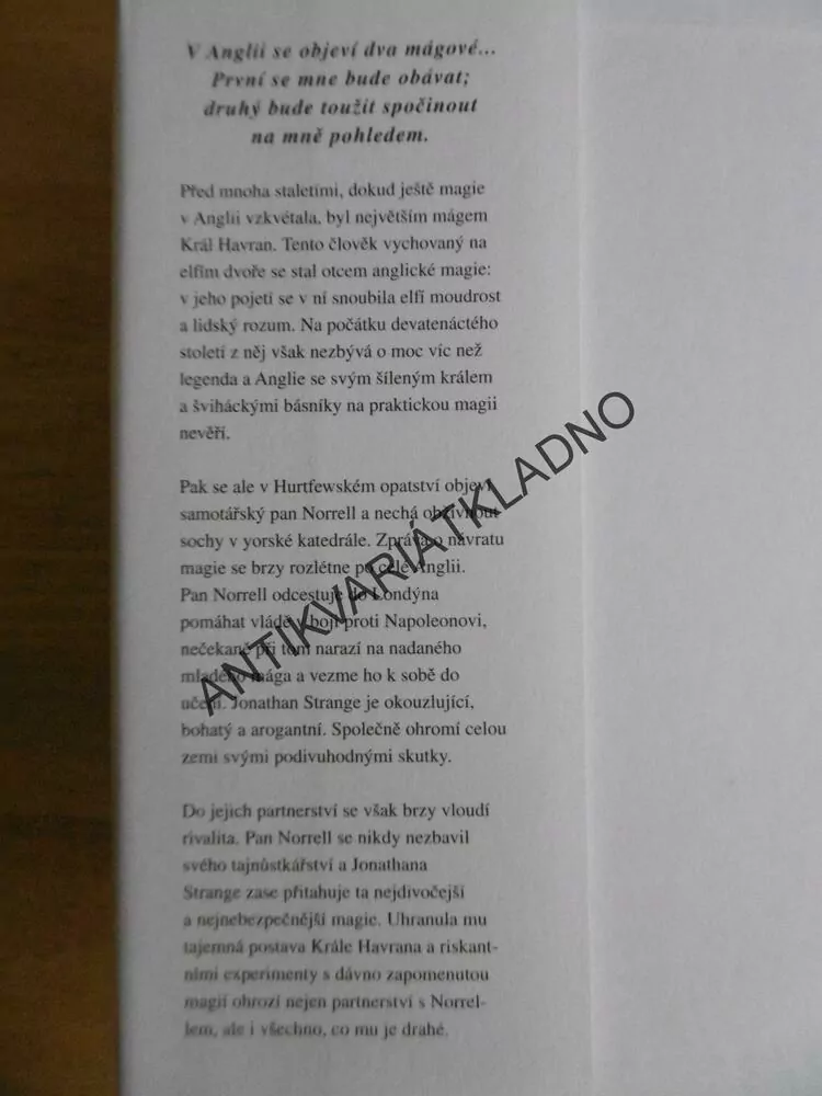 JONATHAN STRANGE, PAN NORRELL, SUSANNA CLARKOVÁ, **an