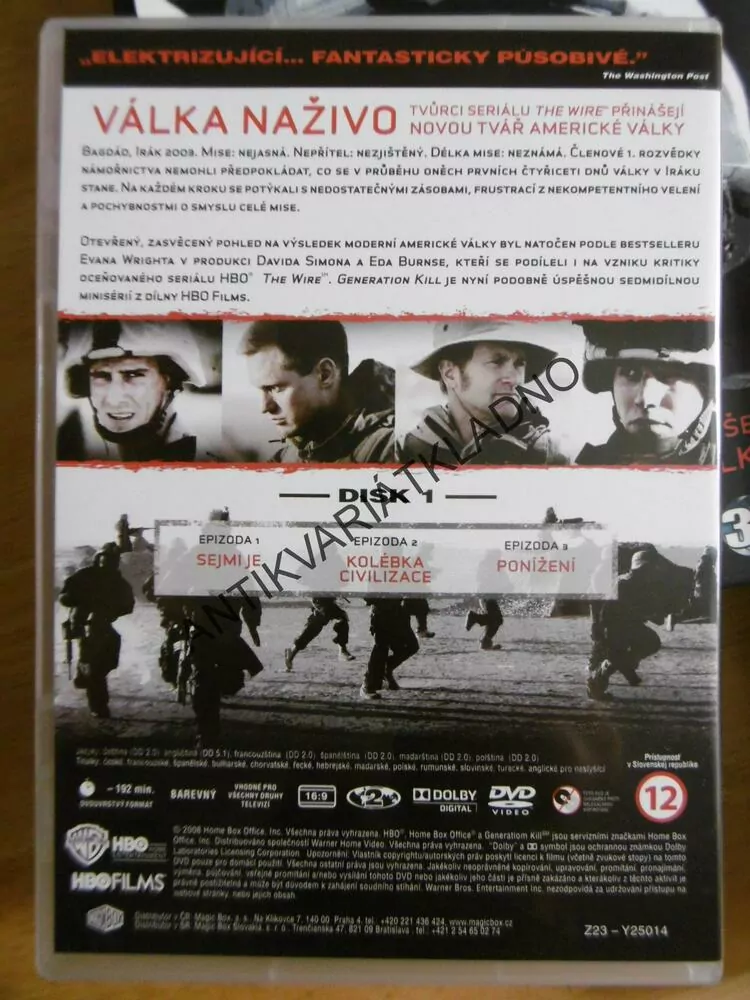 GENERATION KILL, DÍLY 1-7, 2X DVD FILM