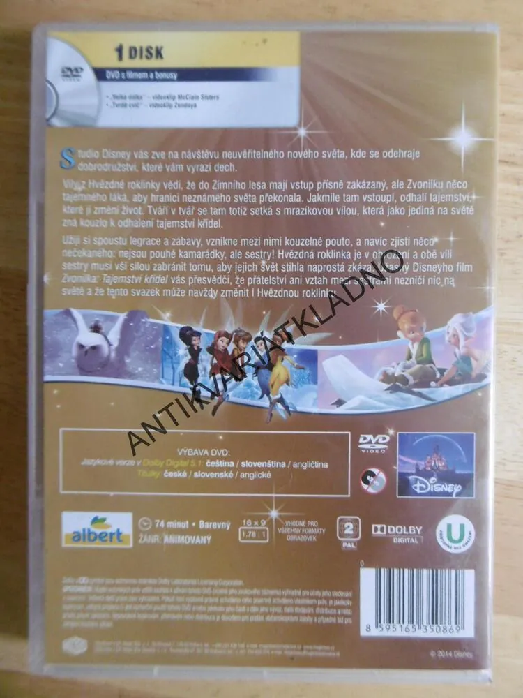 ZVONILKA A TAJEMSTVÍ KŘÍDEL, DVD FILM
