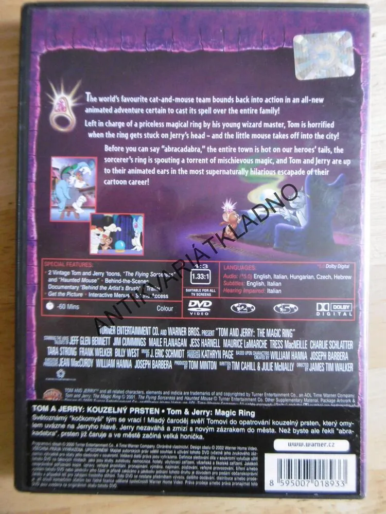 TOM A JERRY, MAGIC RING, DVD FILM