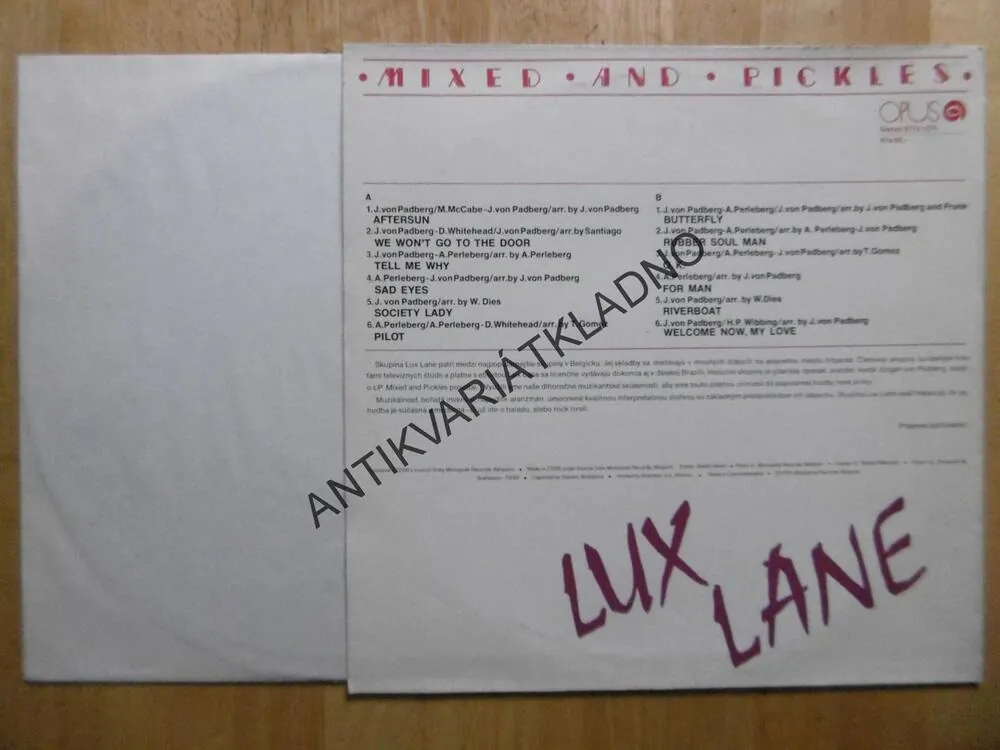 LUX LANE, MIXED AND PICKLES, 1978