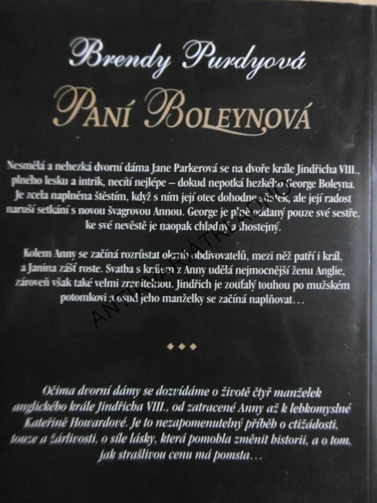 PANÍ BOLEYNOVÁ, BRENDY PURDYOVÁ, **an