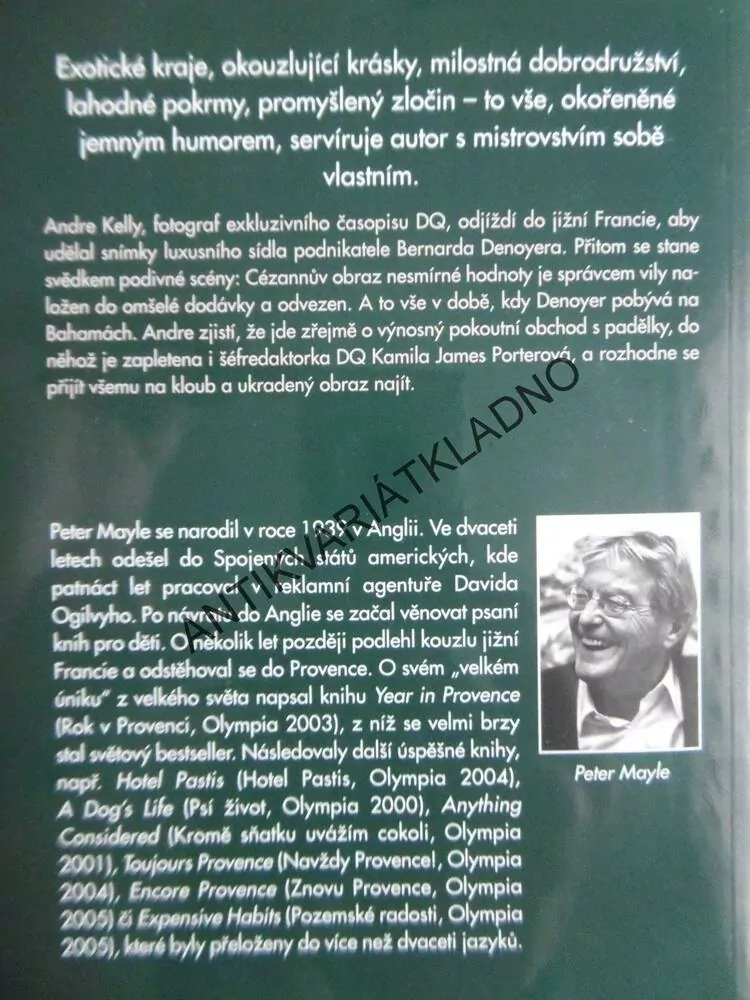 HONBA ZA CÉZANNEM, PETER MAYLE, **an