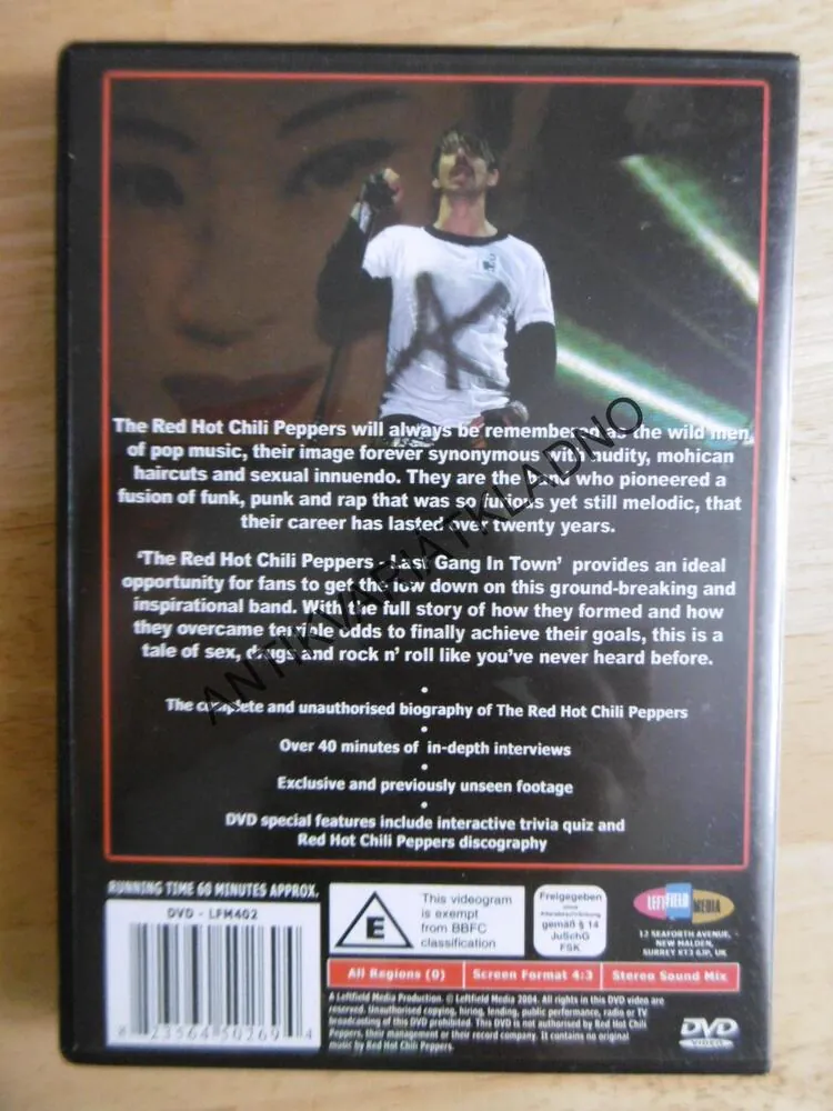 THE RED HOT CHILI PEPPERS, THE LAST GANG IN TOWN, DVD HUDBA