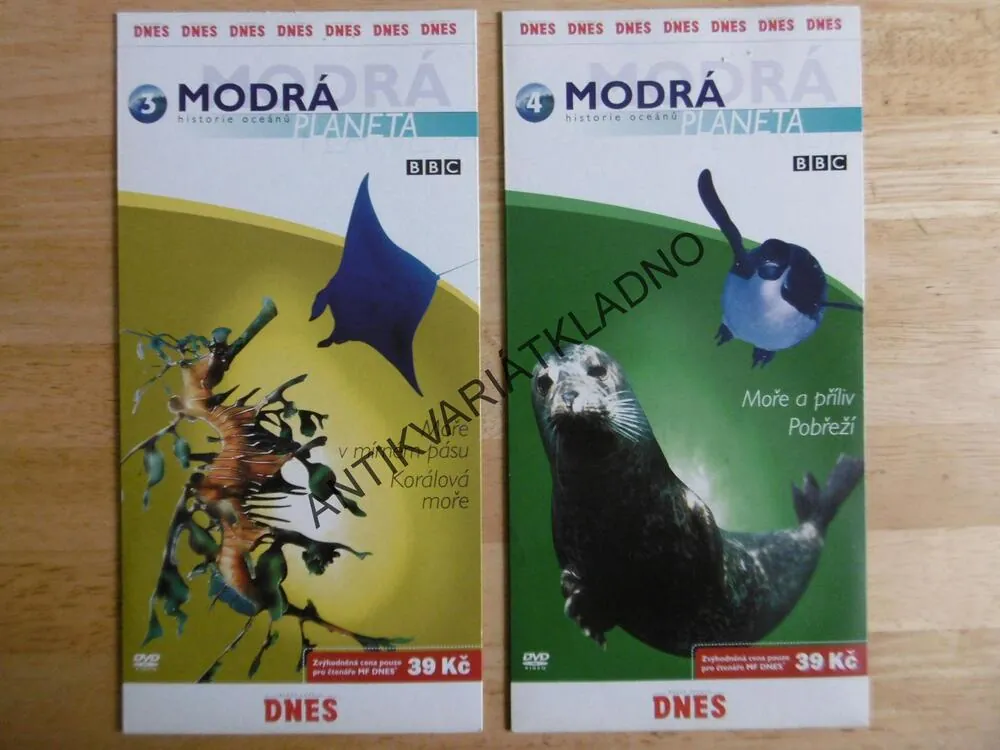 MODRÁ PLANETA, HISTORIE OCEÁNŮ, 1-4., BBC, DVD FILM DOKUMENT