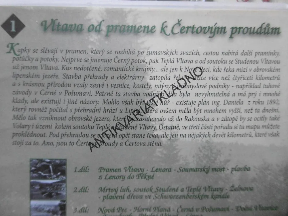 VLTAVA V OBRAZECH, MÍSTOPISNÝ SERIÁL ČR, 9 DVD,
