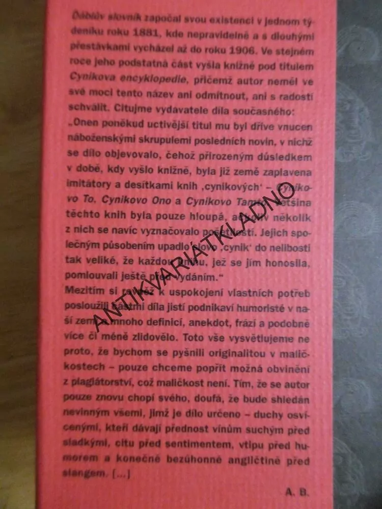 ĎÁBLŮV SLOVNÍK, AMBROSE BIERCE, **an