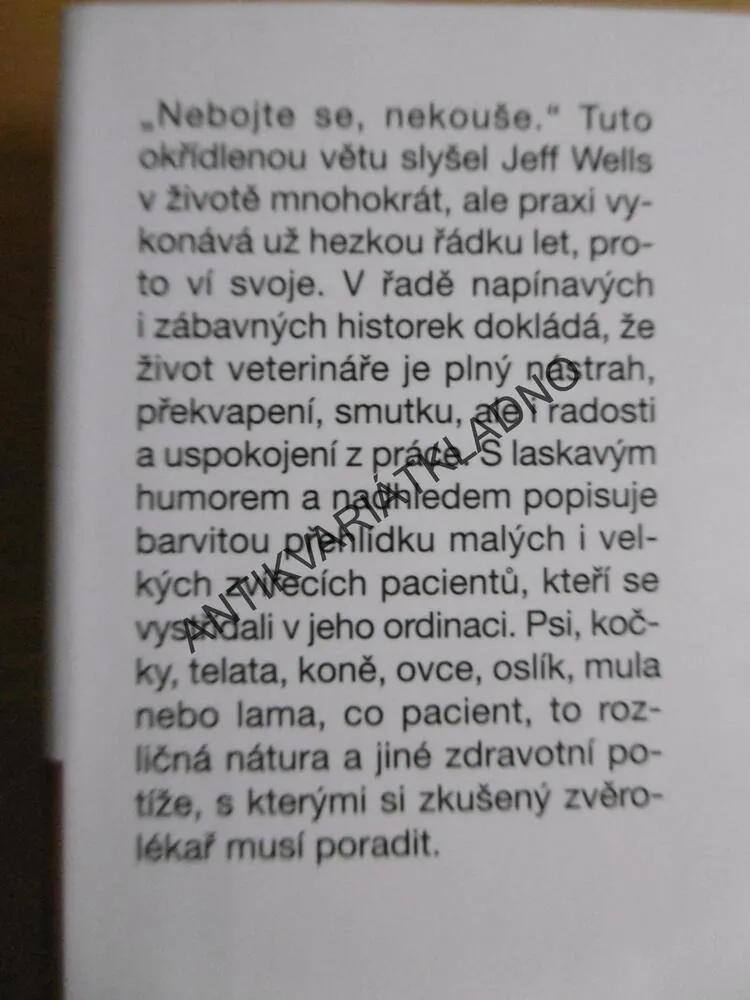 VŠICHNI MÍ PACIENTI KOPOU A KOUŠOU, JEFF WELLS, VETERINÁř, VETERINÁRNÍ KLINIKa, veterina, **an
