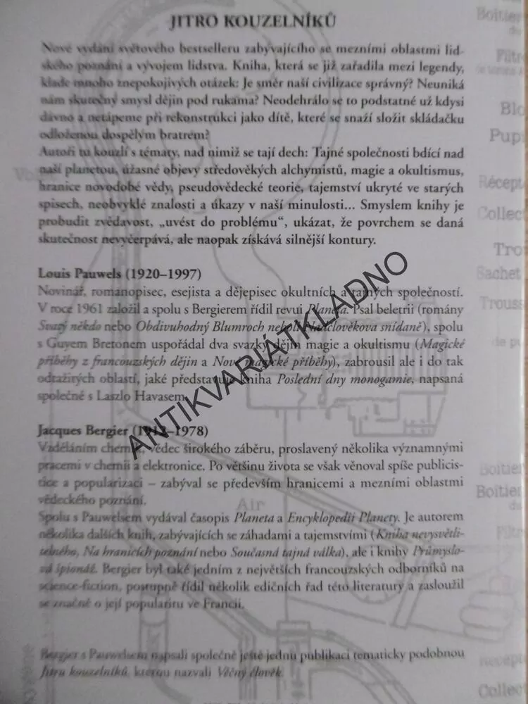 JITRO KOUZELNÍKŮ, PAUWELS, BERGIER, **an