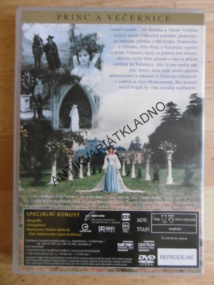 PRINC A VEČERNICE, DVD FILM POHÁDKA