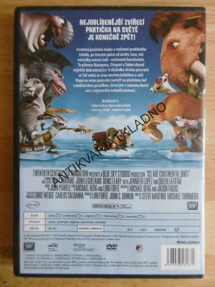 DOBA LEDOVÁ 4, ZEMĚ V POHYBU, DVD FILM POHÁDKA