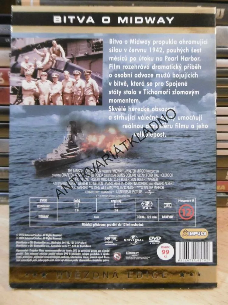 BITVA O MIDWAY, HESTON, FONDA, DVD FILM