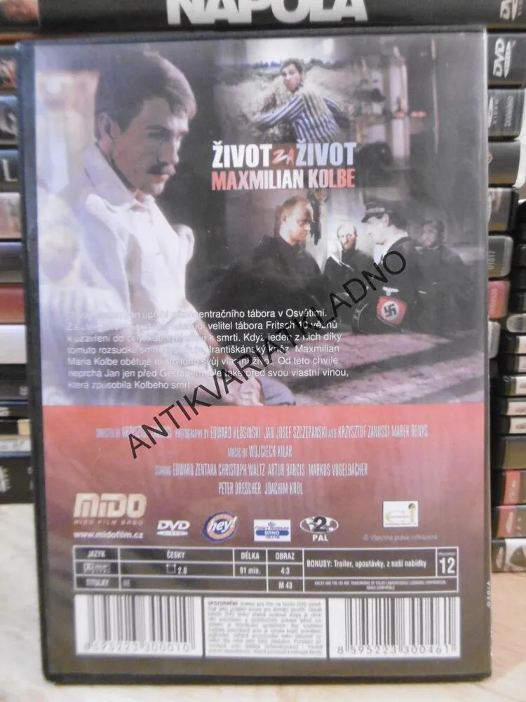 ŽIVOT ZA ŽIVOT,MAXMILIAN KOLBE, DVD FILM