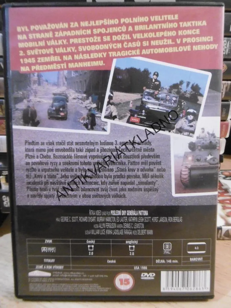 POSLEDNÍ DNY GENERÁLA PATTONA, DVD FILM