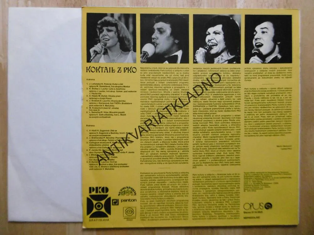 KOKTAIL Z PKO, K 25. VÝROČÍ OTEVŘENÍ PKO BRATISLAVA, GOOT, ZAGOROVÁ,BEZINKY, LAUFER AJ.