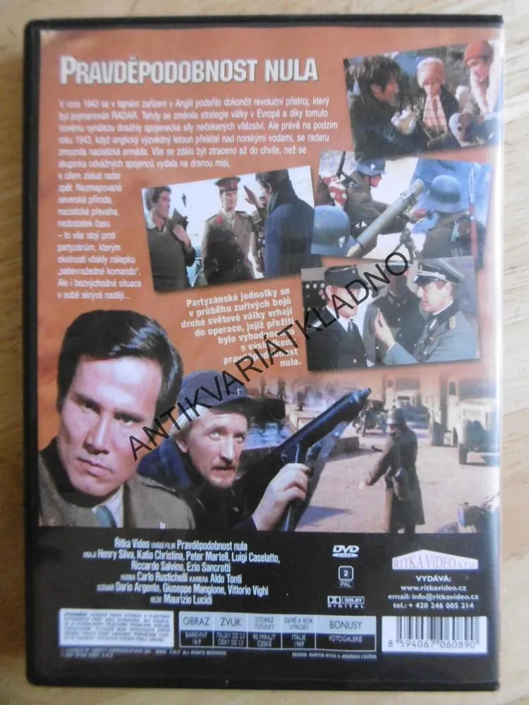 PRAVDĚPODOBNOST NULA, HENRY SILVA, DVD FILM