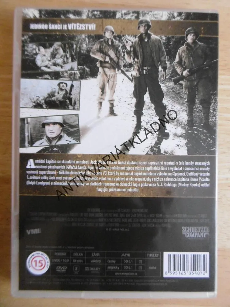 VÁLEČNÁ BANDA, DOLPH LUNDGREN, MICKEY ROURKE, DVD FILM