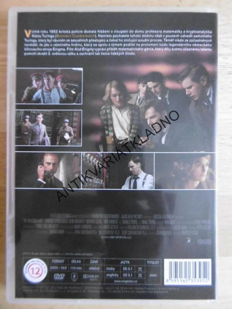 KÓD ENIGMY, KEIRA KNIGHTLEY, DVD FILM