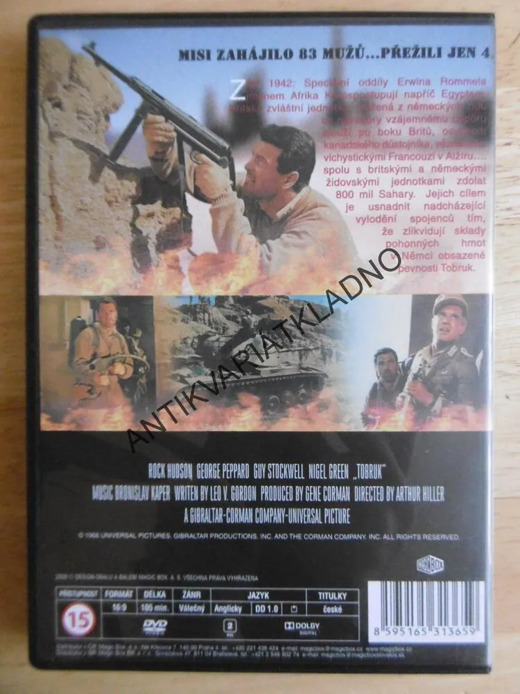 TOBRUK, ROCK HUDSON, DVD FILM