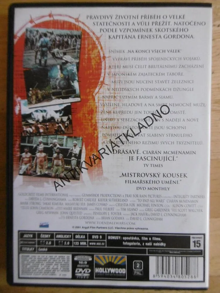 NA KONCI VŠECH VÁLEK, DVD FILM