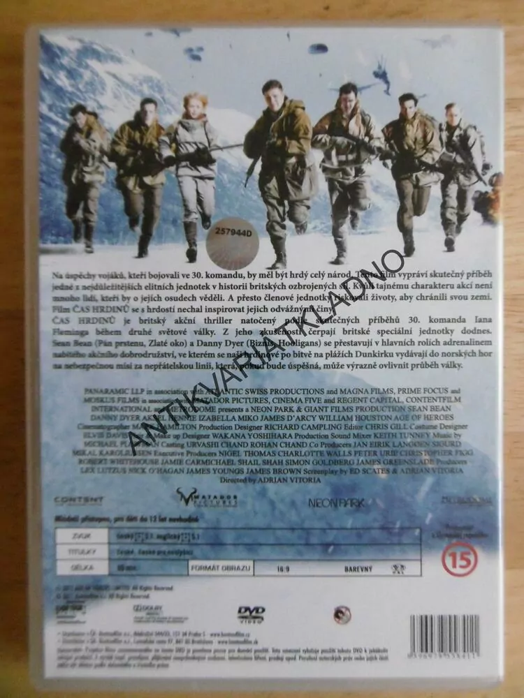 ČAS HRDINŮ, SEAN BEAN, DANNY DYER, DVD FILM