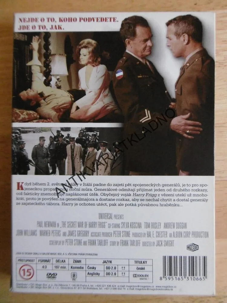 TAJNÁ VÁLKA HARRYHO FRIGGA, DVD FILM
