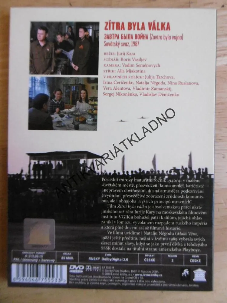 ZÍTRA BYLA VÁLKA, DVD FILM