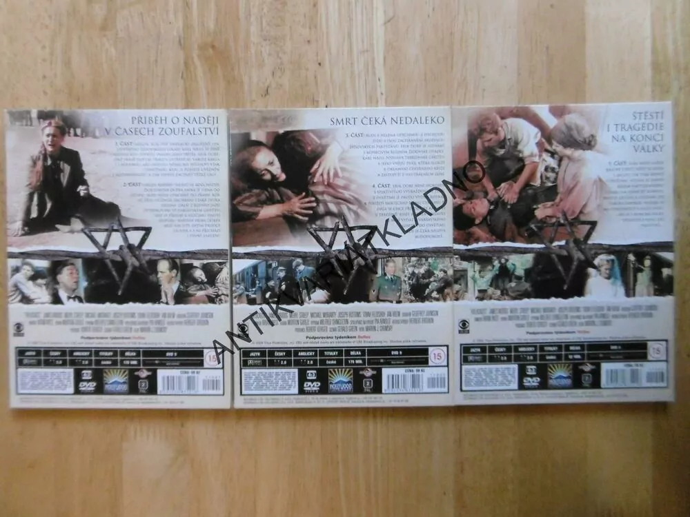 HOLOCAUST, 1-3,JAMES WOODS, MERYL STREEP, MORIARTY, DVD FILM
