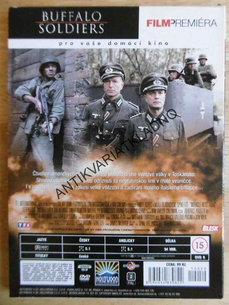 BUFFALO SOLDIERS, ODVAHA A PŘÁTELSTVÍ, LAZ ALONSO, DEREK LUKE, DVD FILM