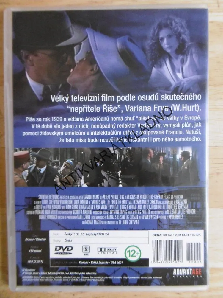 VARIANOVA VÁLKA, JULIA ORMOND, WILLIAM HURT, DVD FILM