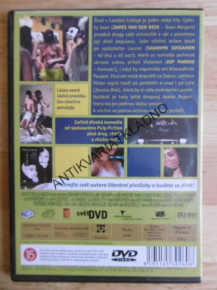 PRAVIDLA VÁŠNĚ, DVD FILM