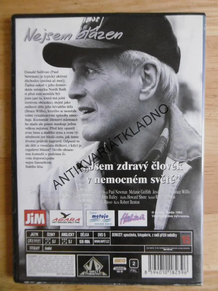 NEJSEM BLÁZEN, PAUL NEWMAN, DVD FILM