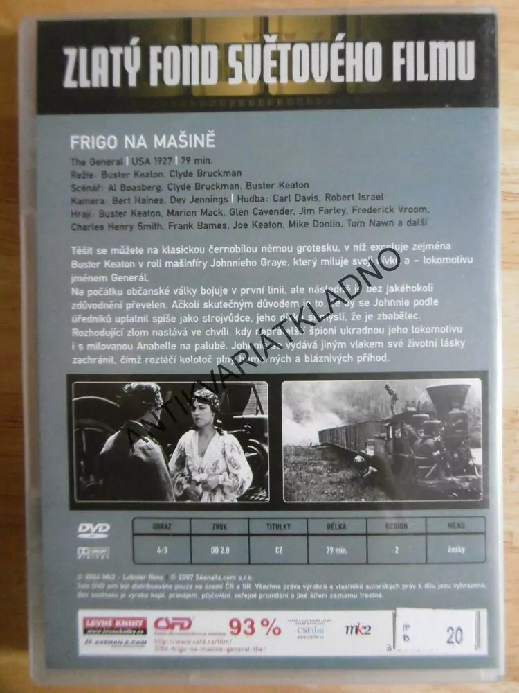 FRIGO NA MAŠINĚ, BUSTER KEATON, DVD FILM