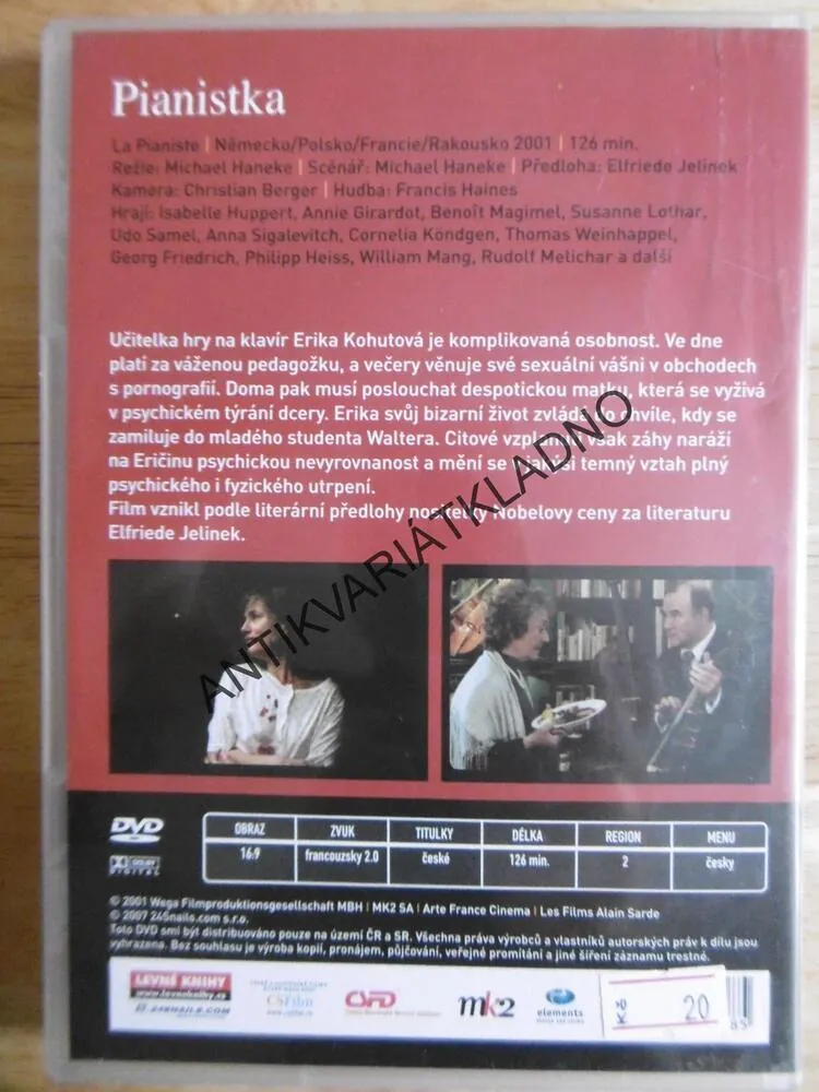 PIANISTKA, DVD FILM 