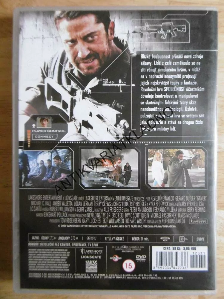 GAMER, GERARD BUTLER, DVD FILM