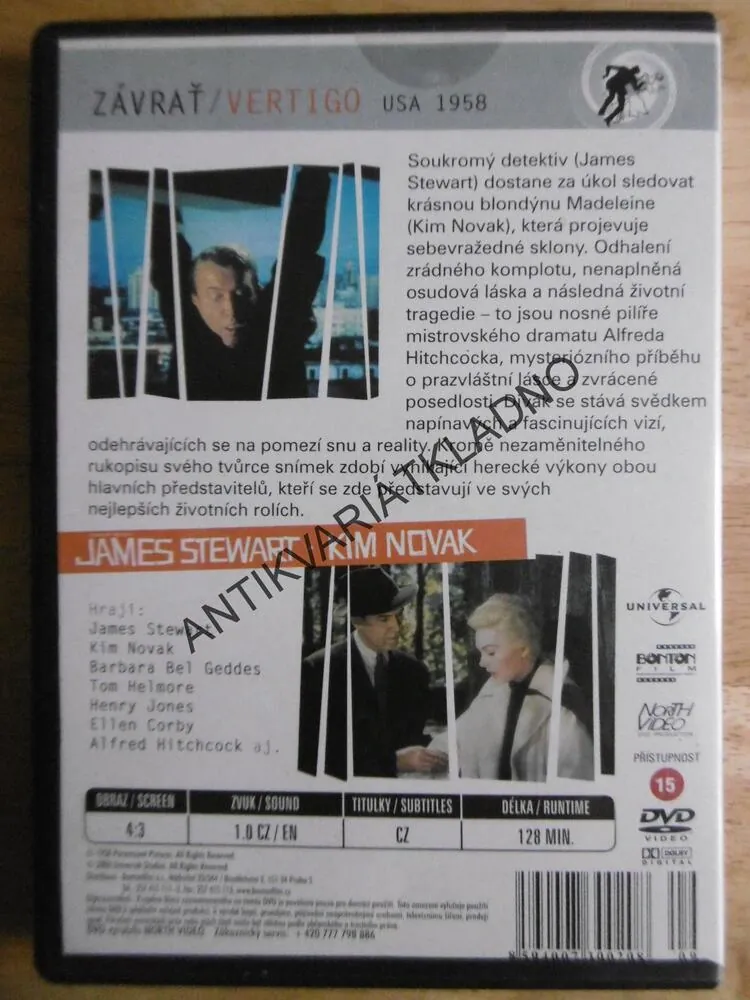 VERTIGO, DVD FILM