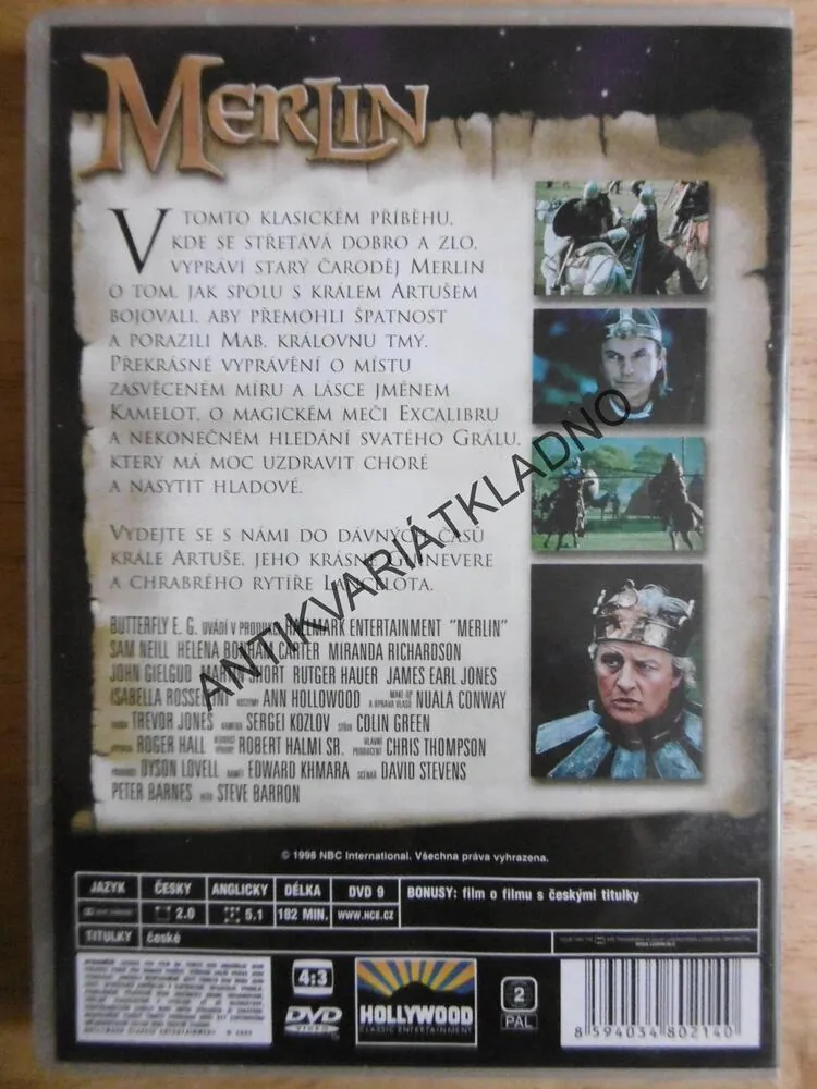 MERLIN,  DVD FILM