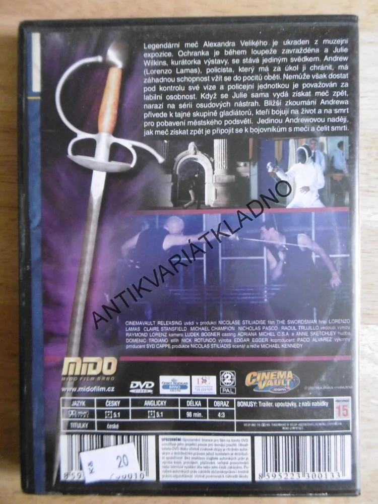 MUŽ S MEČEM, DVD FILM