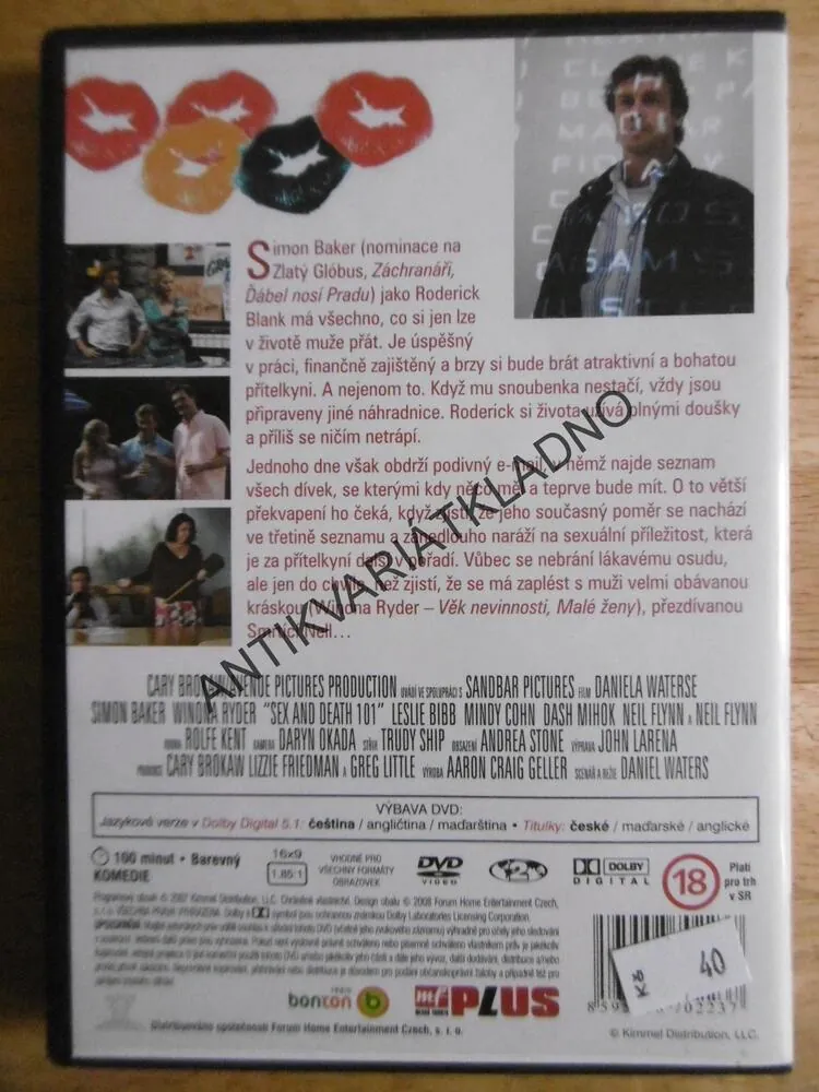 SEX 100+1, SIMON BAKER, WINONA RYDER, DVD FILM