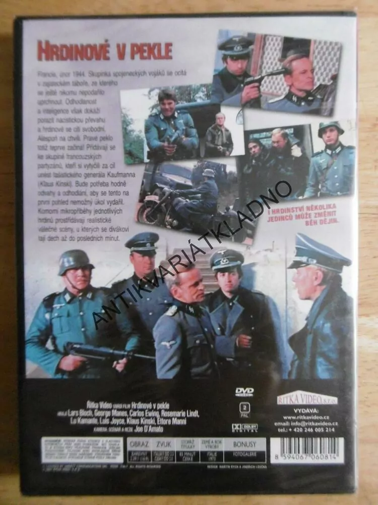 HRDINOVÉ V PEKLE, KLAUS KINSKI, DVD FILM
