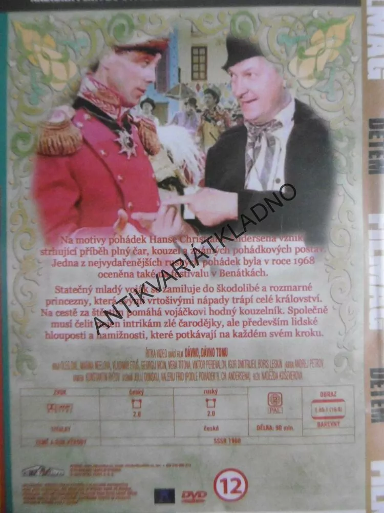 DÁVNO, DÁVNO TOMU, DVD FILM 