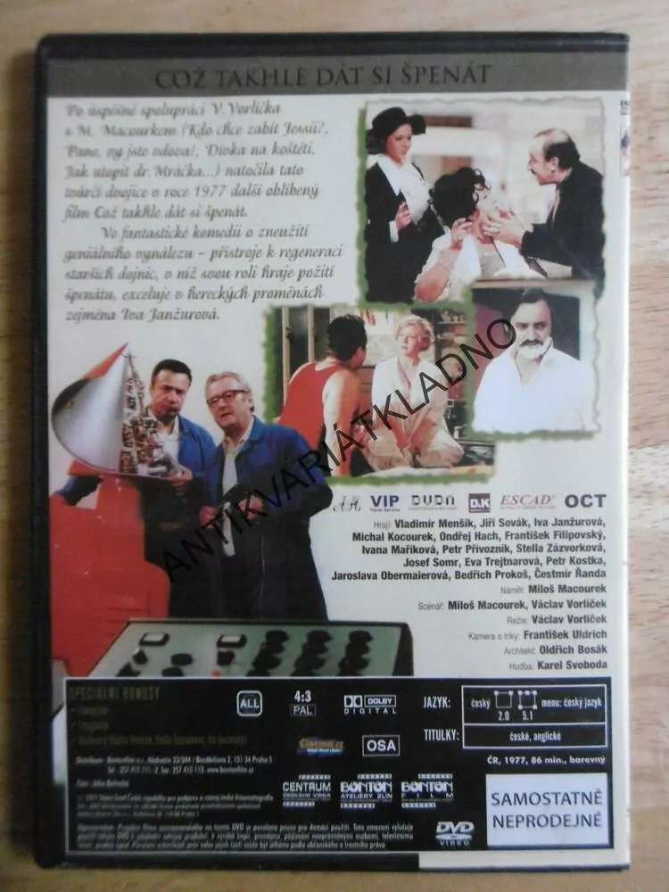 COŽ TAKHLE DÁT SI ŠPENÁT, DVD FILM ČR
