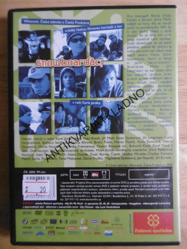 SNOWBORĎÁCI, DVD FILM