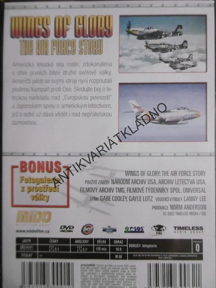 WINGS OF GLORY, THE AIR FORCE STORY, 1-3, DVD FILM DOKUMENT