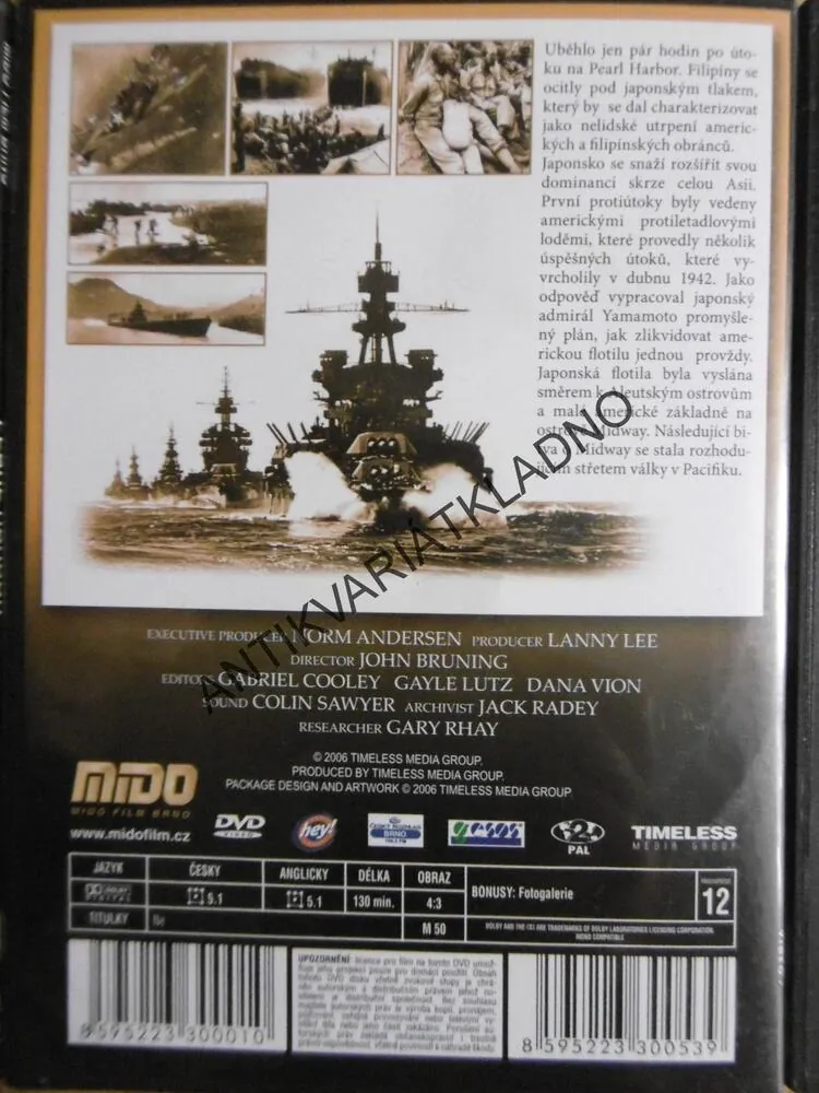 PEARL HARBOR,VÁLKA V PACIFIKU, 1-3, DVD FILM DOKUMENT