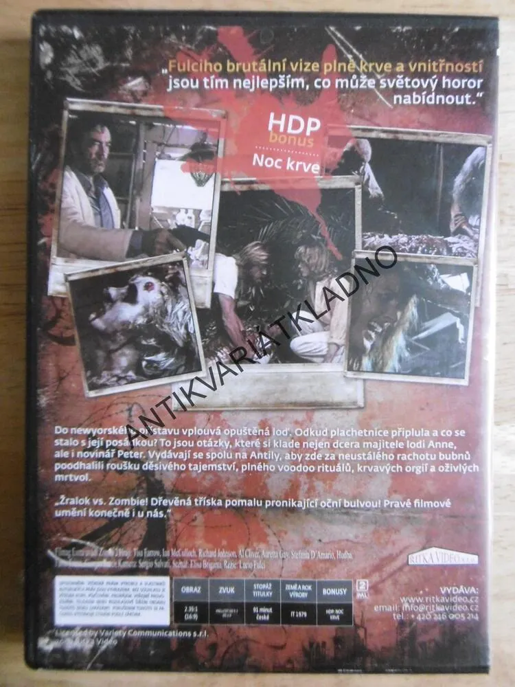 ZOMBIE 2, BEZ ČASOPISU A ETIKETY, DVD FILM