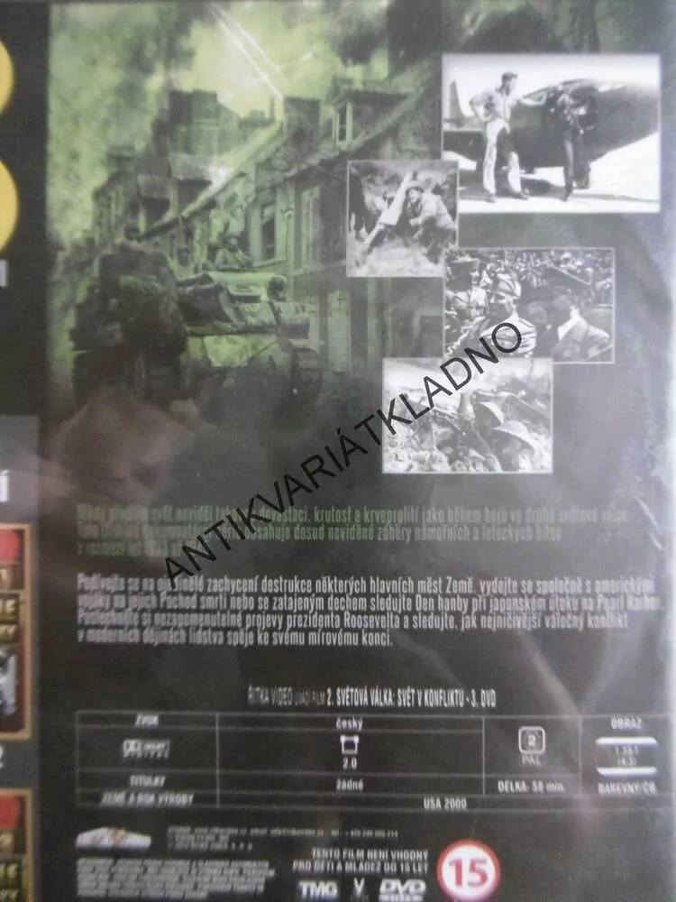 2. SVĚTOVÁ VÁLKA, SVĚT V KONFLIKTU, DVD FILM DOKUMENT