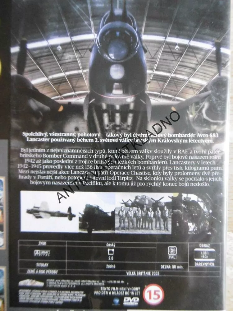 BOMBARDÉRY LANCASTER, DVD FILM DOKUMENT