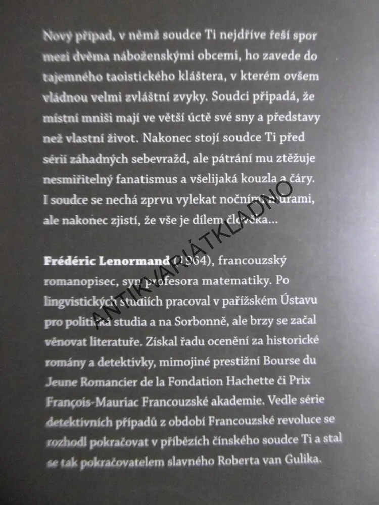 NOČNÍ MŮRY ZABÍJEJÍ, FREDERIC LENORMAND, PŘÍPADY SOUDCE TI