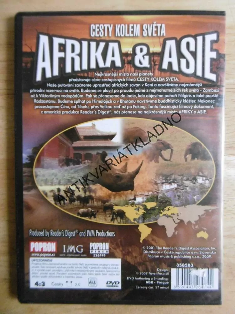 CESTY KOLEM NÁS, AFRIKA A ASIE, DVD FILM